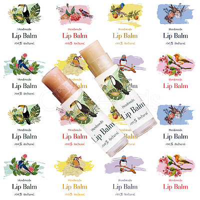 80Pcs 8 Styles Lip Balm DIY Label Sticker DIY-CP0007-95T-1