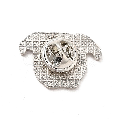 Dog Enamel Pin with Brass Butterfly Clutches JEWB-A006-06D-1