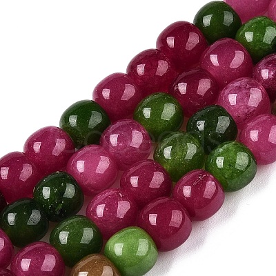 Dyed Natural White Jade Beads Strands G-T138-210A-1