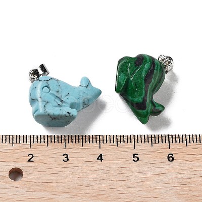 Natural & Synthetic Mixed Gemstone Pendants G-B068-03P-1