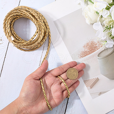 5M Braided Round PU Leather Jewelry Cord OCOR-GF0004-96A-03-1