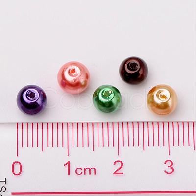 Halloween Mix Pearlized Glass Pearl Beads HY-X006-6mm-07-1
