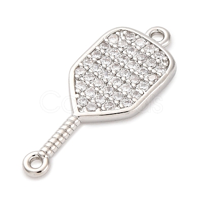 Brass Micro Pave Clear Cubic Zirconia Connector Charms LS-KK-P288-01P-1