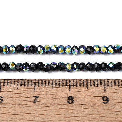 AB Color Plated Glass Rondelle Beads Strands EGLA-T029-2mm-10B-1