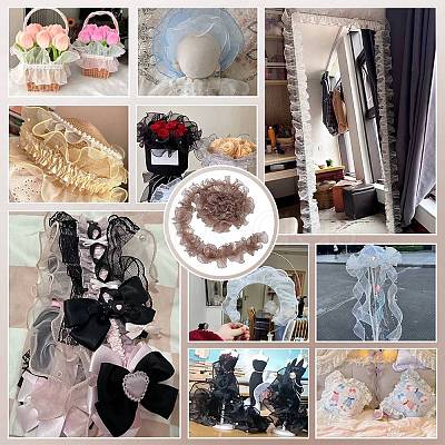 5 Yards Pleated Organza Pleated Lace Ribbon OCOR-PH0004-67A-1