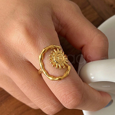 304 Stainless Steel Finger Rings SA-CBA54F2-01G-1