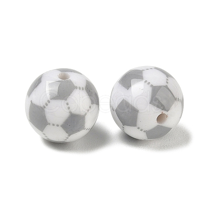 Sports Opaque Acrylic Beads AC-CBAC27C-02B-1