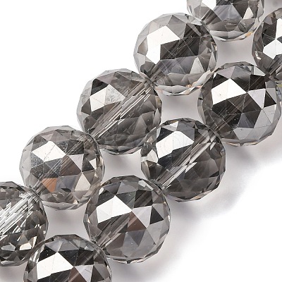 Transparent Electroplate Glass Beads Strands EGLA-N002-34G-F02-1