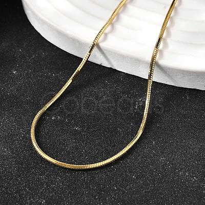 1.5MM 304 Stainless Steel Snake Chain Necklaces for Women Men STAS-V011-04C-G-1