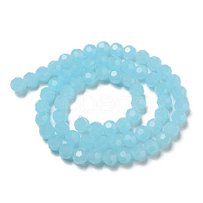 Imitation Jade Glass Beads Stands EGLA-A035-J8mm-D09-1