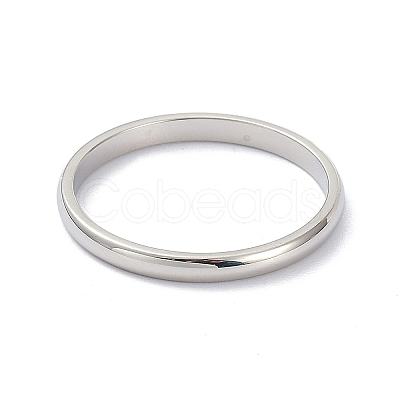 Non-Tarnish 2mm Polished Plain Dome Finger Ring for Girl Women RJEW-C012-05A-P-1