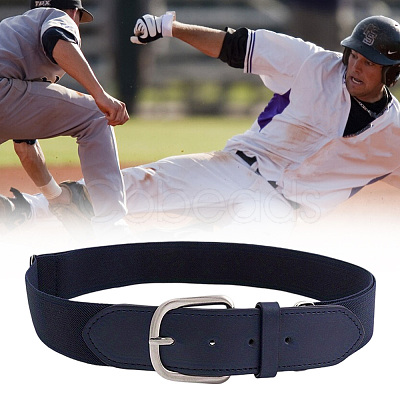 1Pc Imitation Leather & Polyester Elastic Softball Belts AJEW-CL0001-37A-1