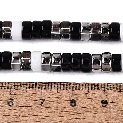 Opaque & Transparent Glass Beads Strands GLAA-Q113-04A-1