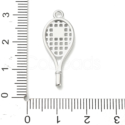 304 Stainless Steel Micro Pave Cubic Zirconia Pendants LS-STAS-C147-02C-P-1