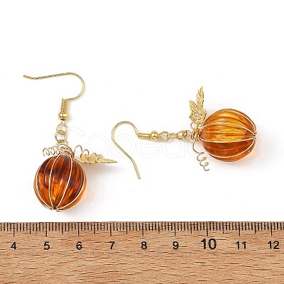 Transparent Acrylic 304 Stainless Steel Dangle Earrings EJEW-TA00828-1