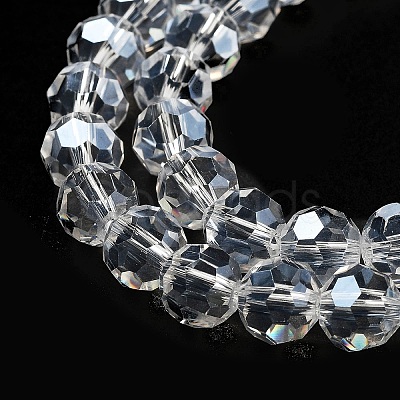 Electroplate Transparent Glass Beads Strands EGLA-A035-T8mm-A19-1