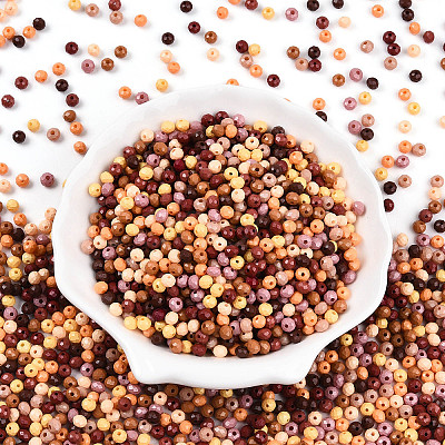Opaque Colours Glass Seed Beads SEED-N007-19C-1