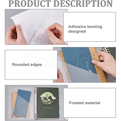 8Pcs 2 Styles Transparent PVC Plastic Self-Adhesive Bags ABAG-BC0001-36-1