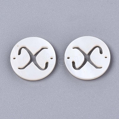 Natural Freshwater Shell Links Connectors SHEL-S276-120X-1