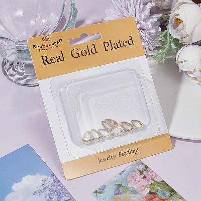 10Pcs Rack Plating Brass Micro Pave Cubic Zirconia Snap on Bails KK-BBC0008-87-1