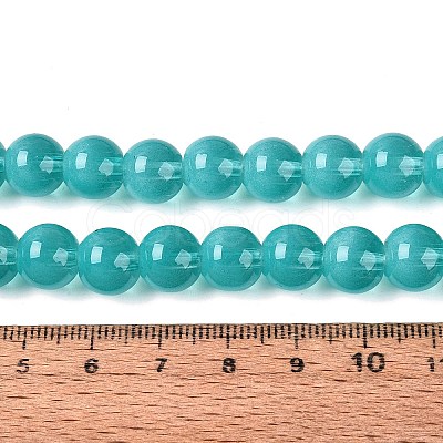 Transparent Glass Imitation Cat Eye Beads Strands GLAA-Q110-01C-07-1