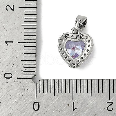 Brass Micro Pave Cubic Zirconia Charms KK-P283-24P-1