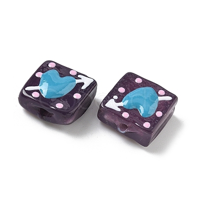 Handmade Lampwork Enamel Beads LAMP-G147-02B-1