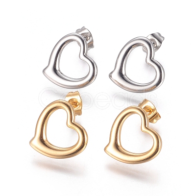 304 Stainless Steel Stud Earrings EJEW-I235-15-1