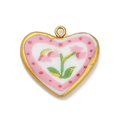 Printed Porcelain Pendants STAS-C183-03A-03-1