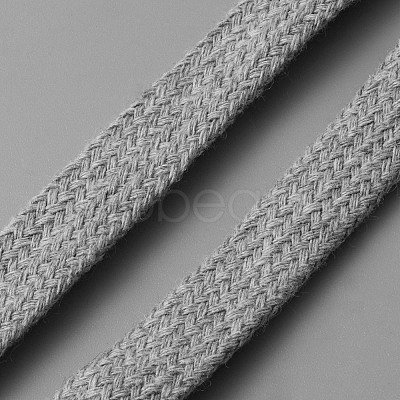 Flat Polycotton Hollow Cord OCOR-WH0078-81A-02-1