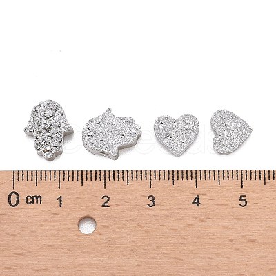 16Pcs 2 Style Imitation Druzy Gemstone Resin Beads RESI-NB0001-54-1