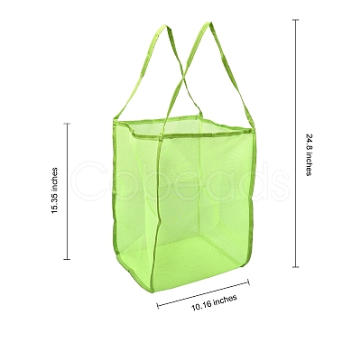 2Pcs 2 Colors Polyester Mesh Beach Bag ABAG-SZ0001-18B-1