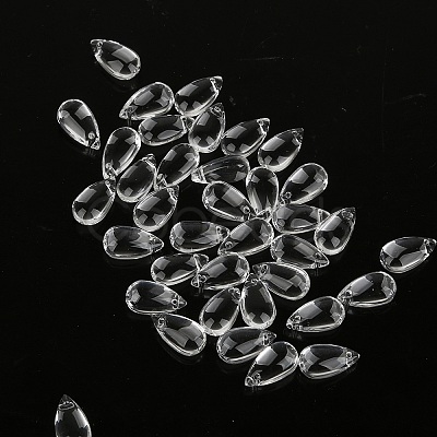 5Pcs Transparent Glass Beads GLAA-PW0001-25A-1