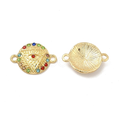Alloy Connector Charms with Colorful Rhinestone FIND-H039-72G-1