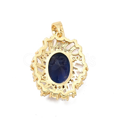 Brass Micro Pave Clear Cubic Zirconia Pendants KK-I695-015A-1