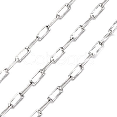 304 Stainless Steel Paperclip Chains CHS-M009-06P-01-1