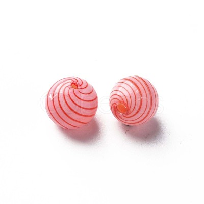 Handmade Blown Glass Globe Beads GLAA-T012-44-1
