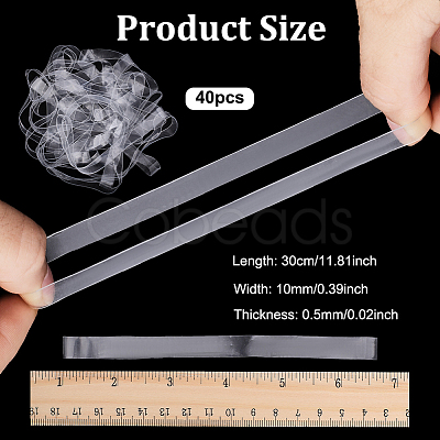 Transparent TPU Rubber Binding Band AJEW-NB0008-13D-1