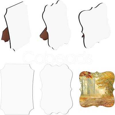 3 Sets 3 Styles MDF Board Heat Transfer Blanks Photo Frame DIY-BC0002-82-1