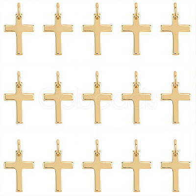 30Pcs Brass Pendants ZIRC-SC0001-35-1