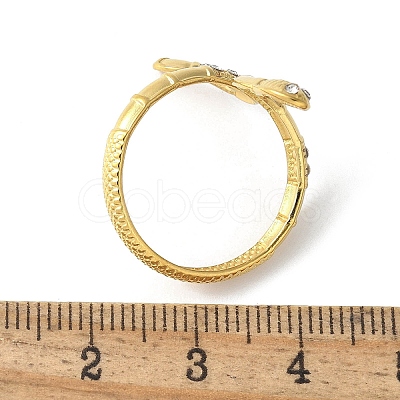304 Stainless Steel Micro Pave Clear Cubic Zirconia Cuff Rings RJEW-S621-07G-1