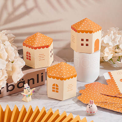 Paper Small House Gift Boxes CON-WH0088-55B-1