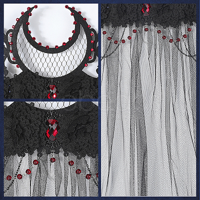 Felt Cloth and Alloy Headwear Crown OHAR-WH20020-01C-1