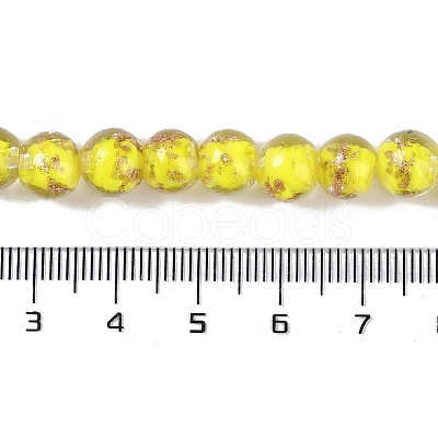 Handmade Gold Sand Lampwork Beads LAMP-Z009-01C-1
