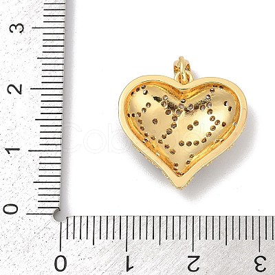 Brass Micro Pave Clear Cubic Zirconia Pendants KK-R221-01G-01-1