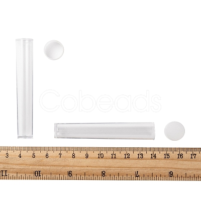 Clear Tube Plastic Bead Containers with Lid C066Y-01-1