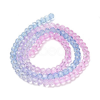 Transparent Painted Glass Beads Strands X1-DGLA-A034-T4mm-A08-1