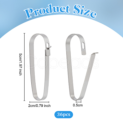 304 Stainless Steel Keychain Clasp Findings STAS-WH0072-03P-1