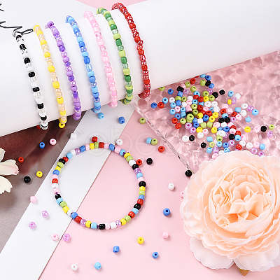 108G 9 Colors Glass Seed Beads SEED-YW0002-70-1