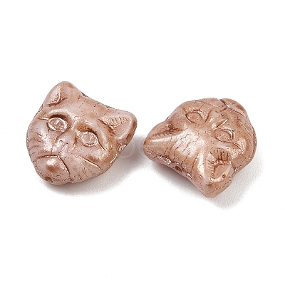 Czech Pressed Glass Beads GLAA-I061-04B-1